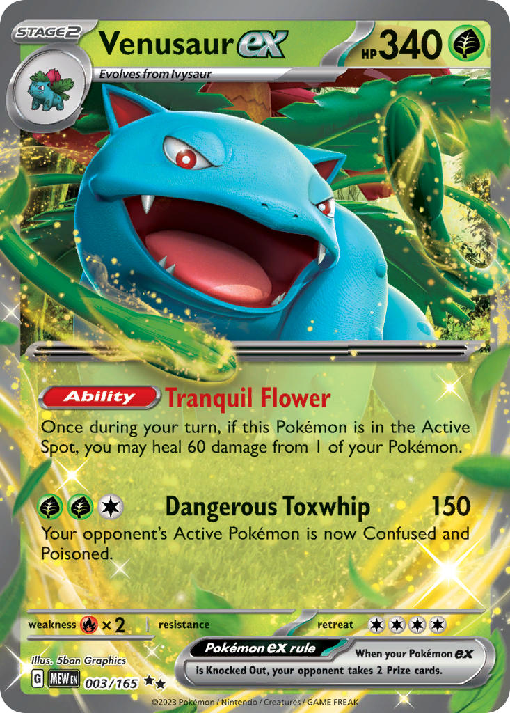 Venusaur ex - 003/165 - Double Rare - 151