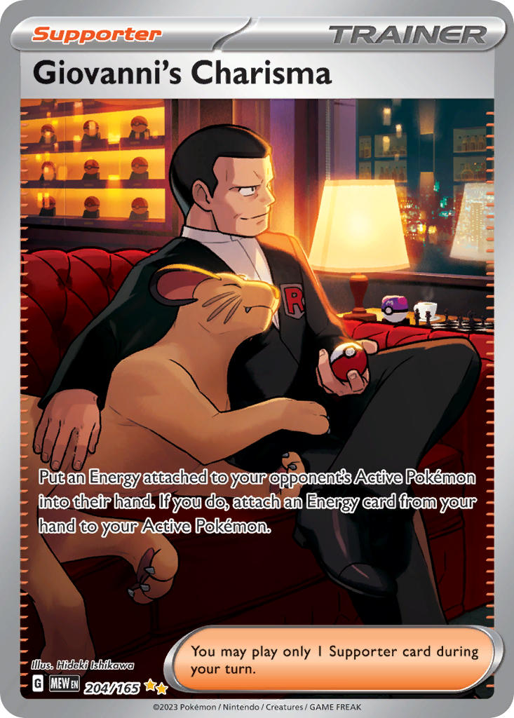 Giovanni's Charisma - 204/165 - Special Illustration Rare - 151