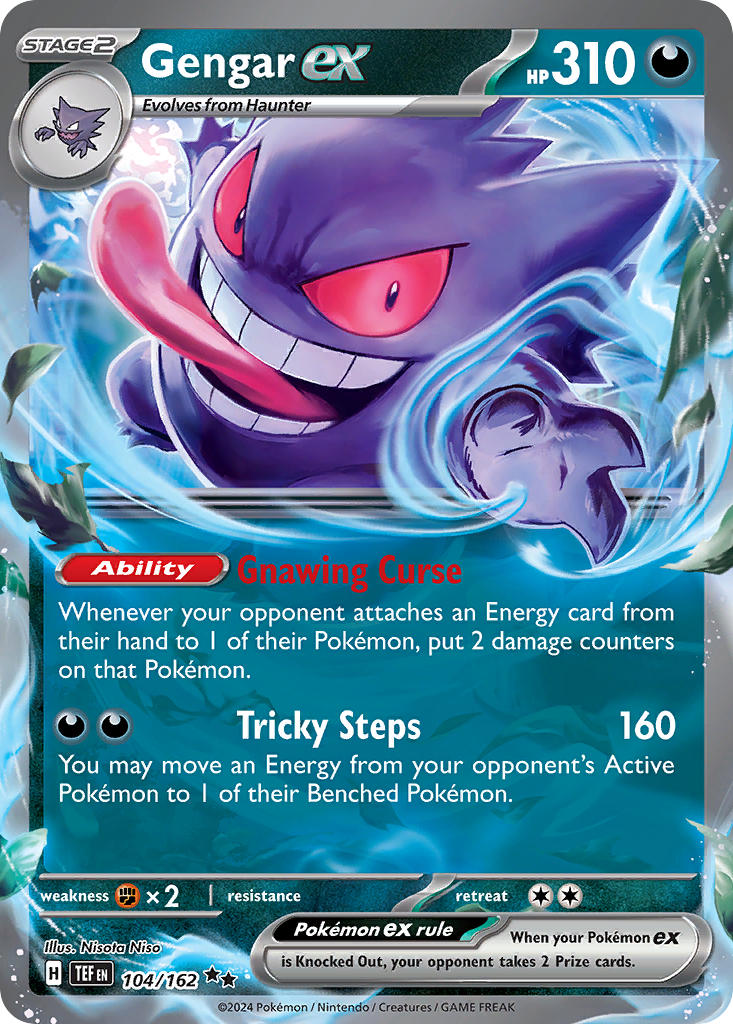 Gengar ex - 104/162 - Double Rare - Temporal Forces