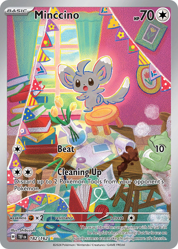 Minccino - 182/162 - Illustration Rare - Temporal Forces