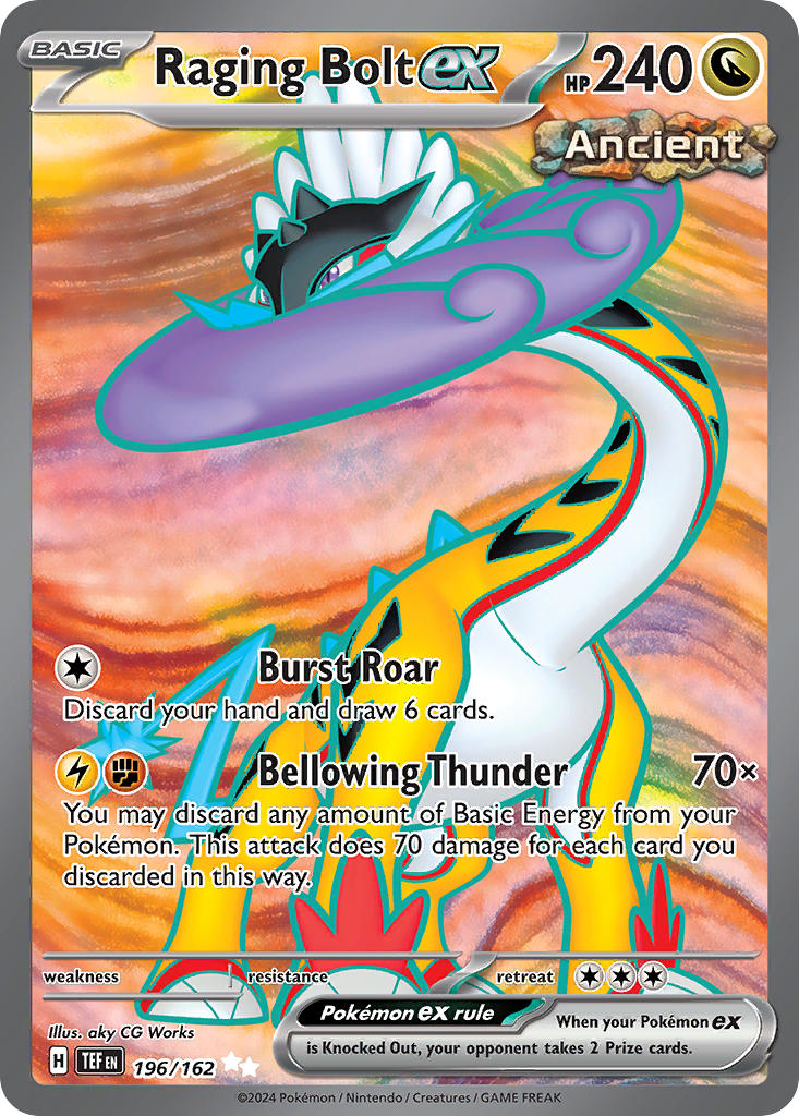 Raging Bolt ex - 196/162 - Ultra Rare - Temporal Forces