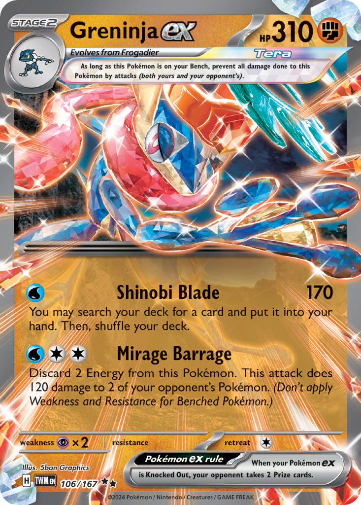 Greninja ex - 106/167 - Double Rare - Twilight Masquerade