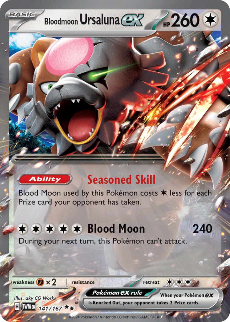 Bloodmoon Ursaluna ex - 141/167 - Double Rare - Twilight Masquerade