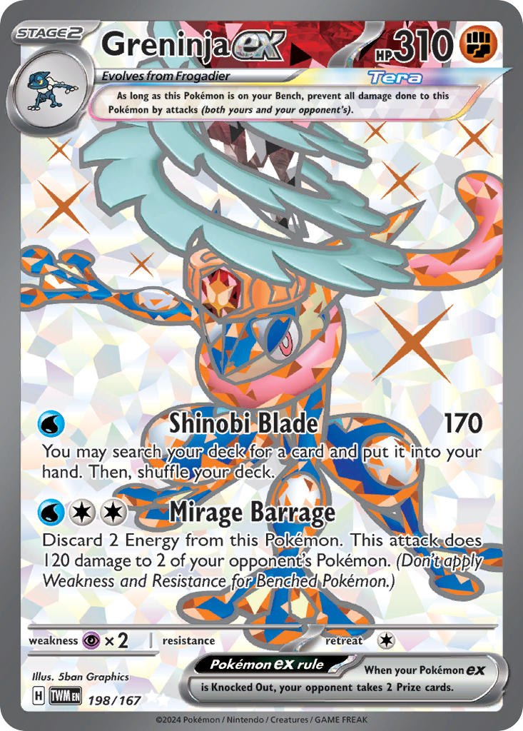 Greninja ex - 198/167 - Ultra Rare - Twilight Masquerade