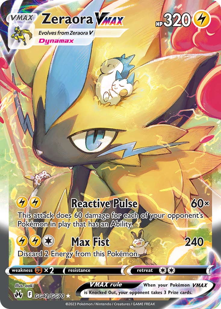 Zeraora VMAX - GG42/GG70 - Trainer Gallery - Crown Zenith