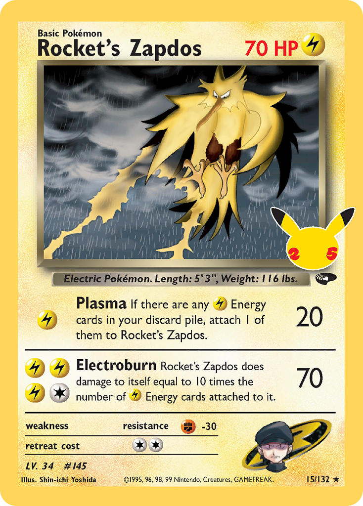 Rocket's Zapdos - 15/25 - Celebrations